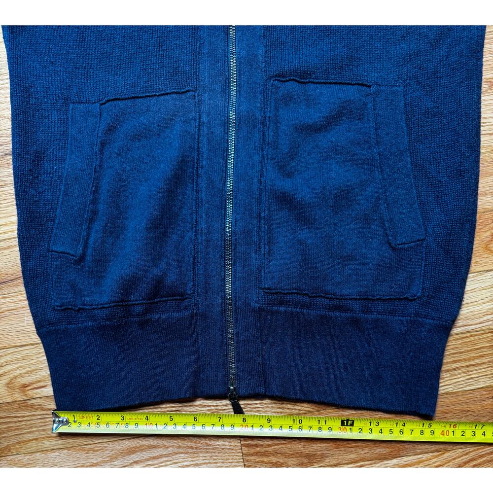 Banana Republic Double Zip Cotton Sweater Navy Men's Small - Picture 7 of 12